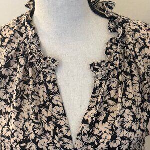 41 Hawthorn Sleeveless Shirt Black + Cream Size M